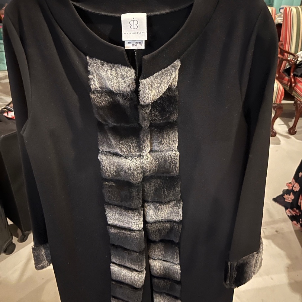 Faux Fur trim sweater